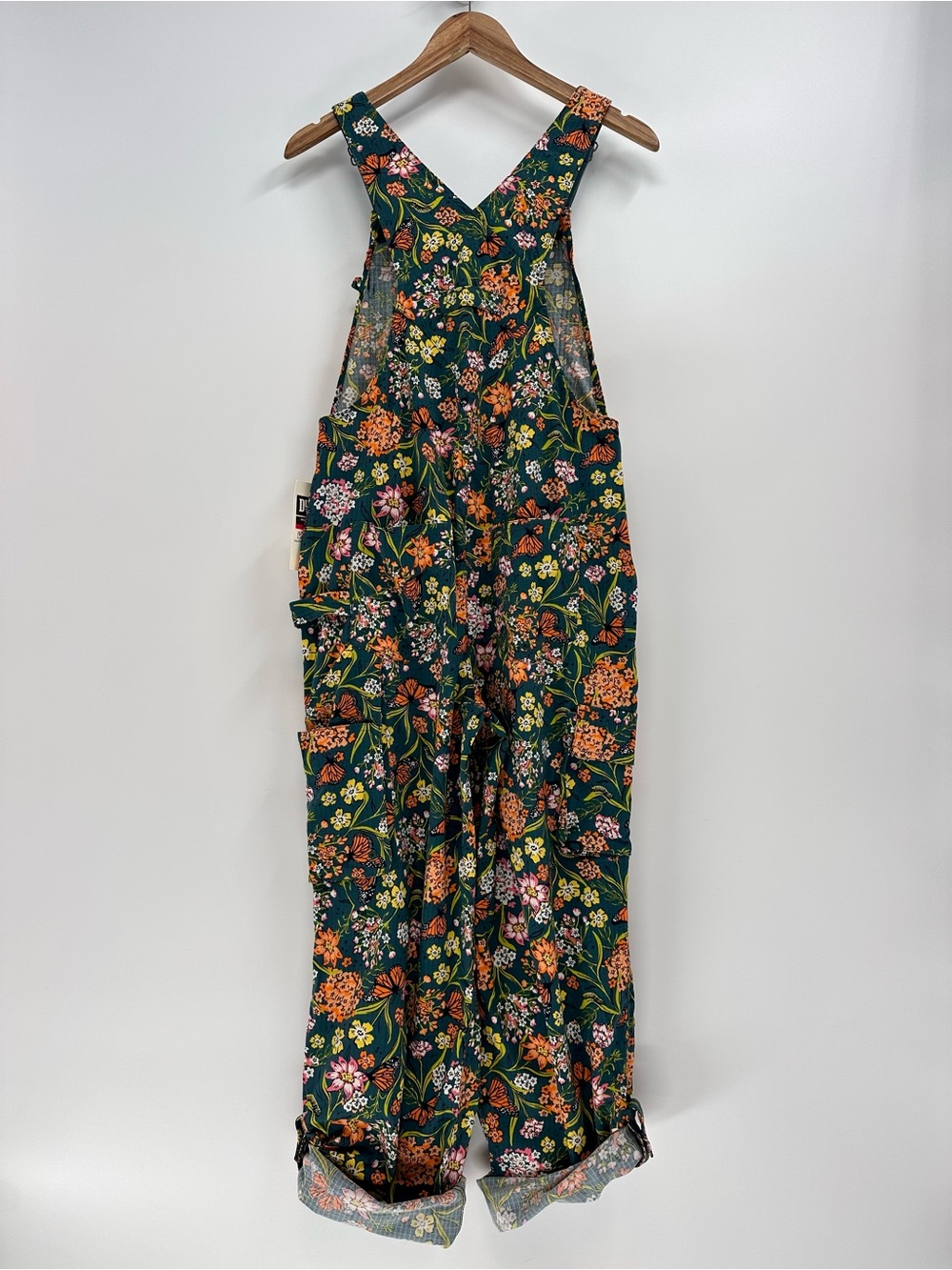 Women's Heirloom Gardening Bib Overalls Monarchs Milkweed XS - Picture 6 of 11